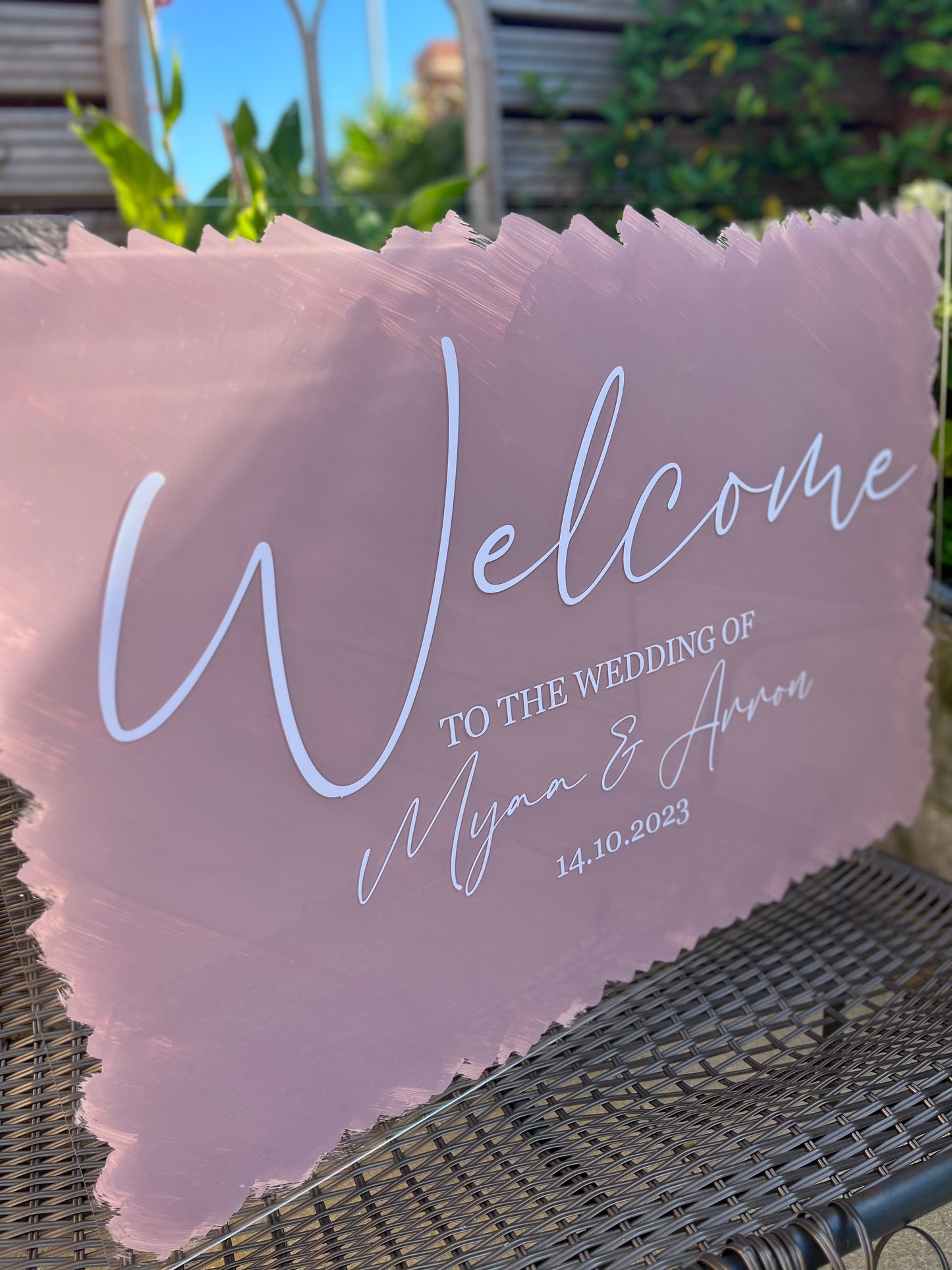 Acrylic Wedding Welcome Sign