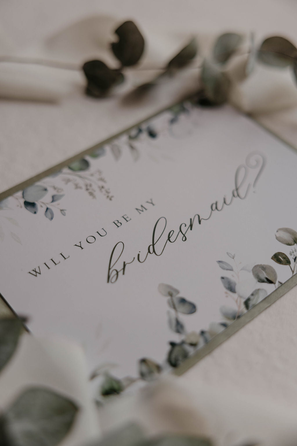 Eucalyptus Bridesmaid Proposal Card