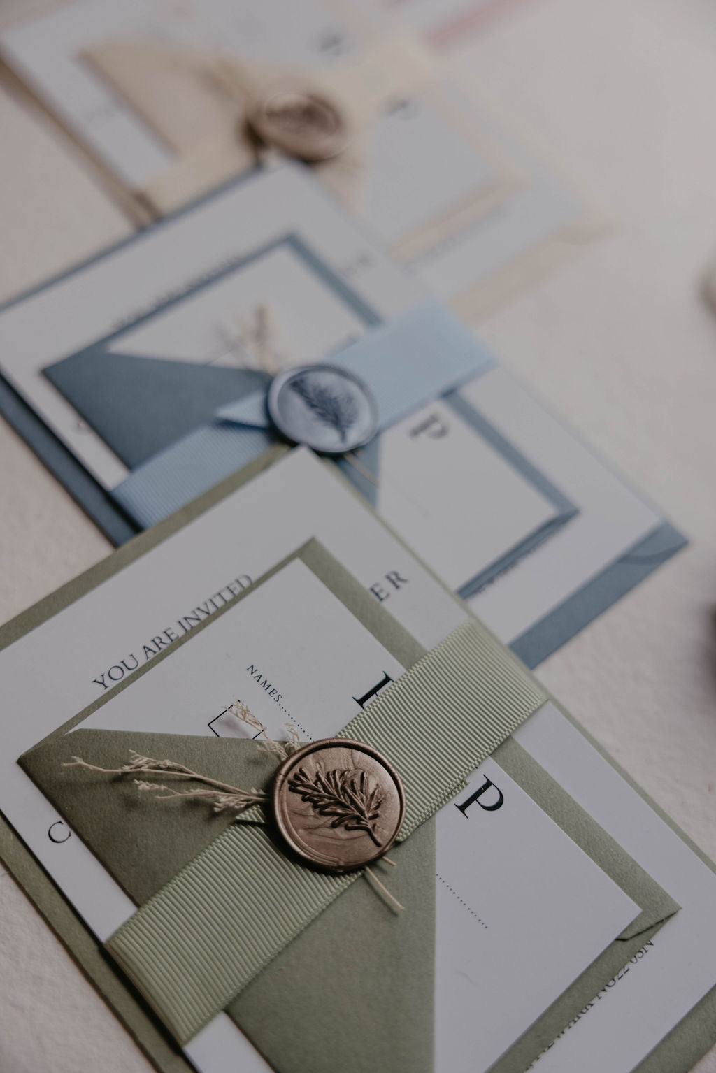 Wedding Invitations - Sage Green