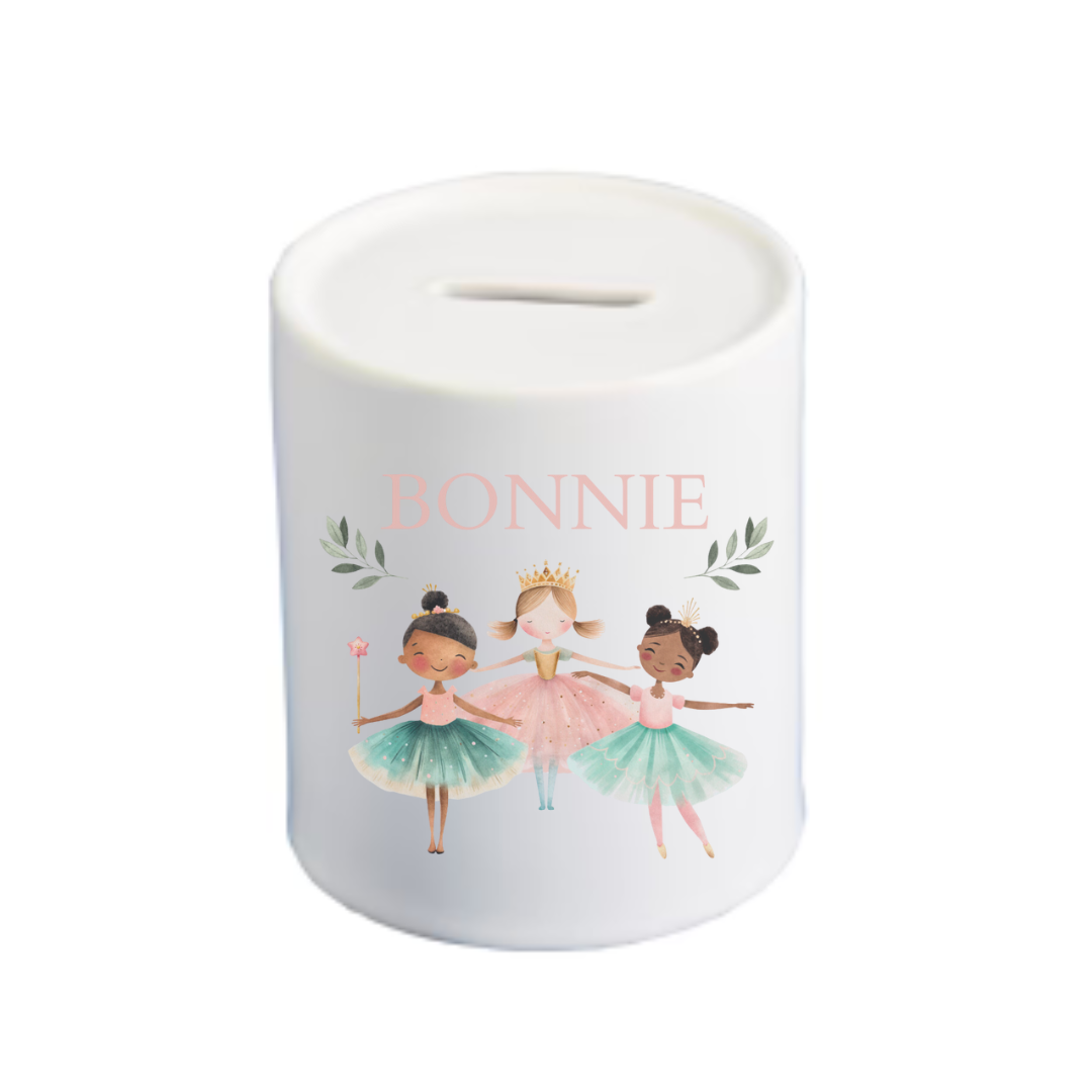 Personalised Ceramic Money Box - Ballerina Design