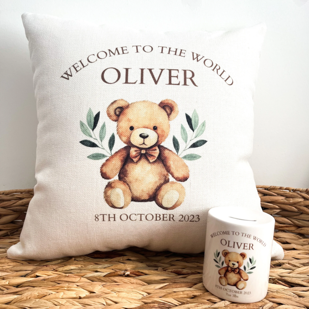 Teddy Bear Personalised Cushion