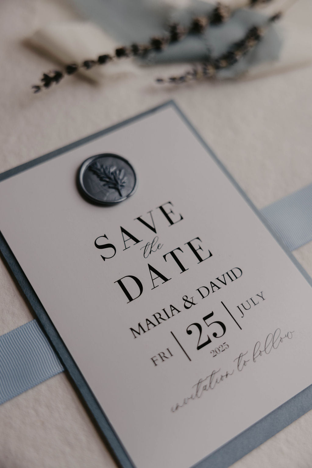 Save The Date Cards with Wax Seal