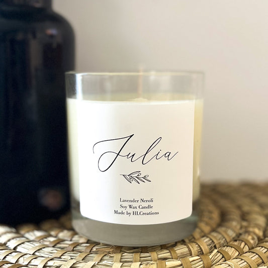 Personalised Soy Wax Candle