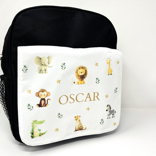 Children’s Personalised Backpack - Safari Design