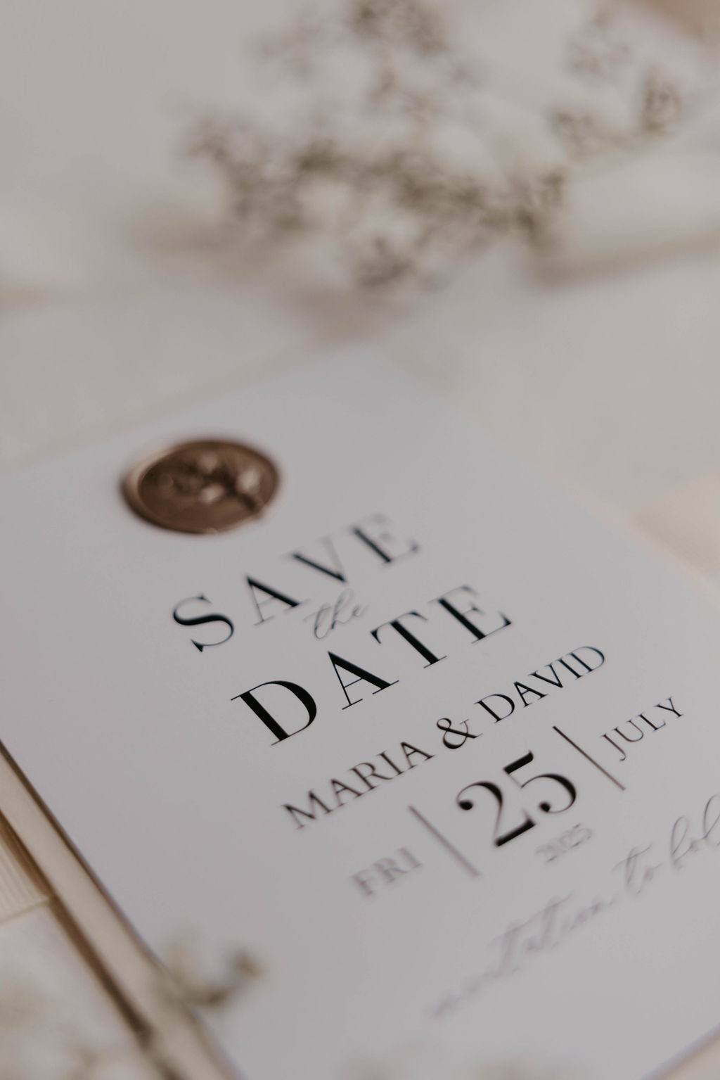 Save The Date Cards with Wax Seal