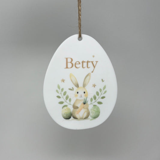 Personalised Hanging Easter Egg Decoration
