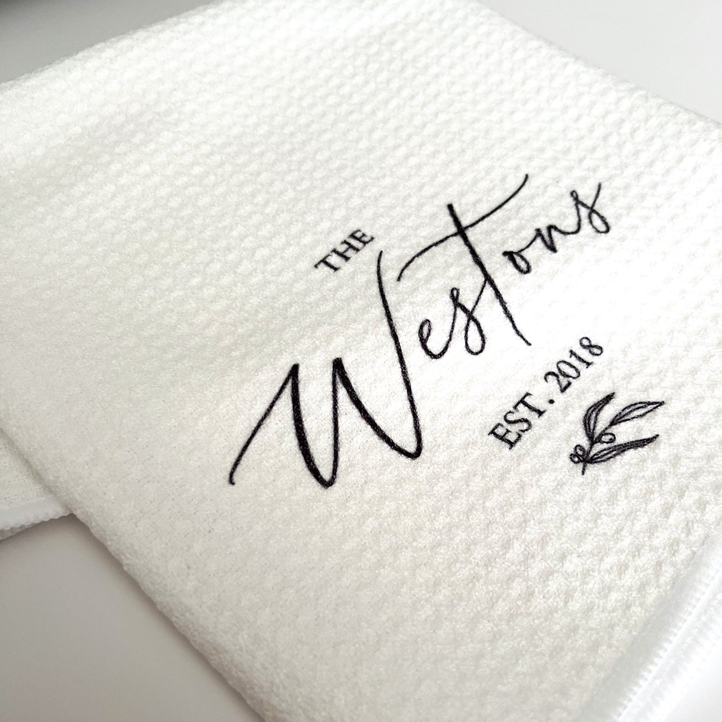 Personalised Waffle Tea Towel - Mr & Mrs/Mrs & Mrs/Mr & Mr