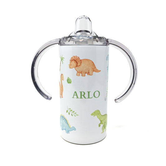 Children’s Personalised Sippy cup for Toddlers- Dinosaurs