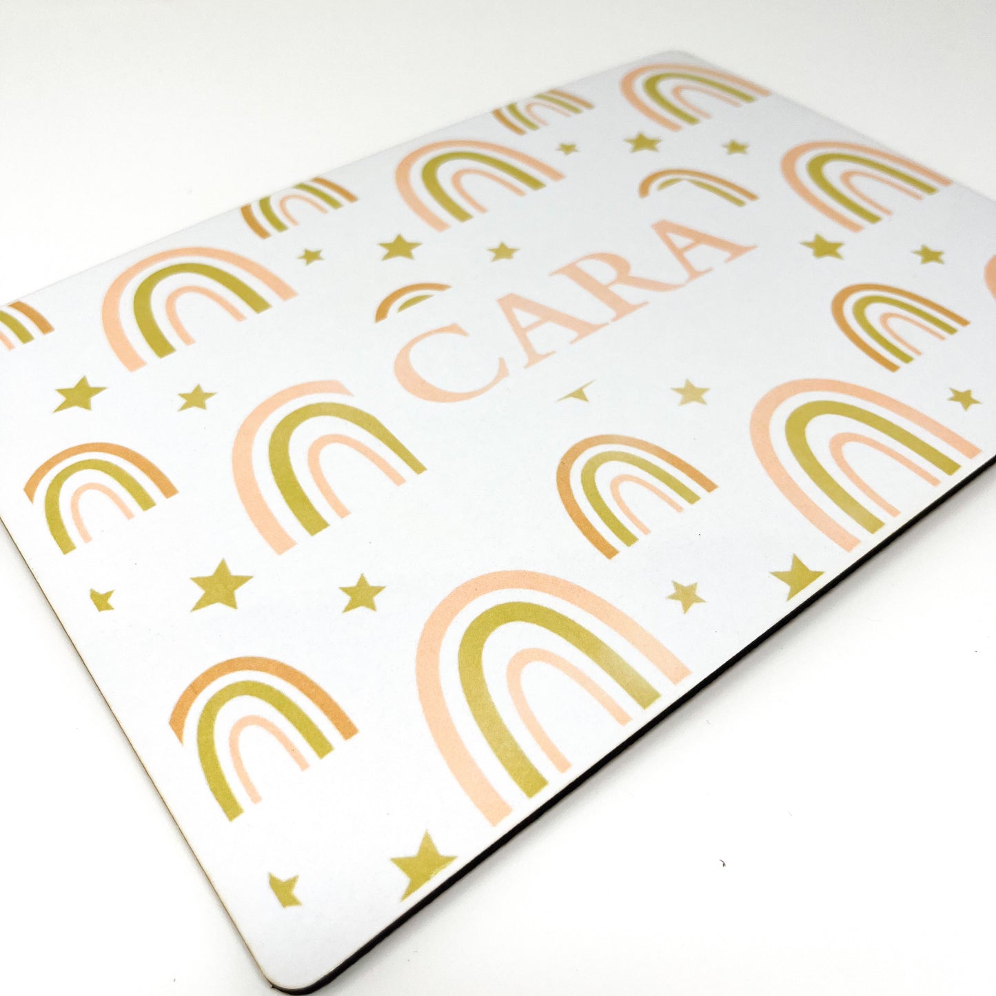 Children’s Personalised Placemat and Coaster Set  - Rainbows