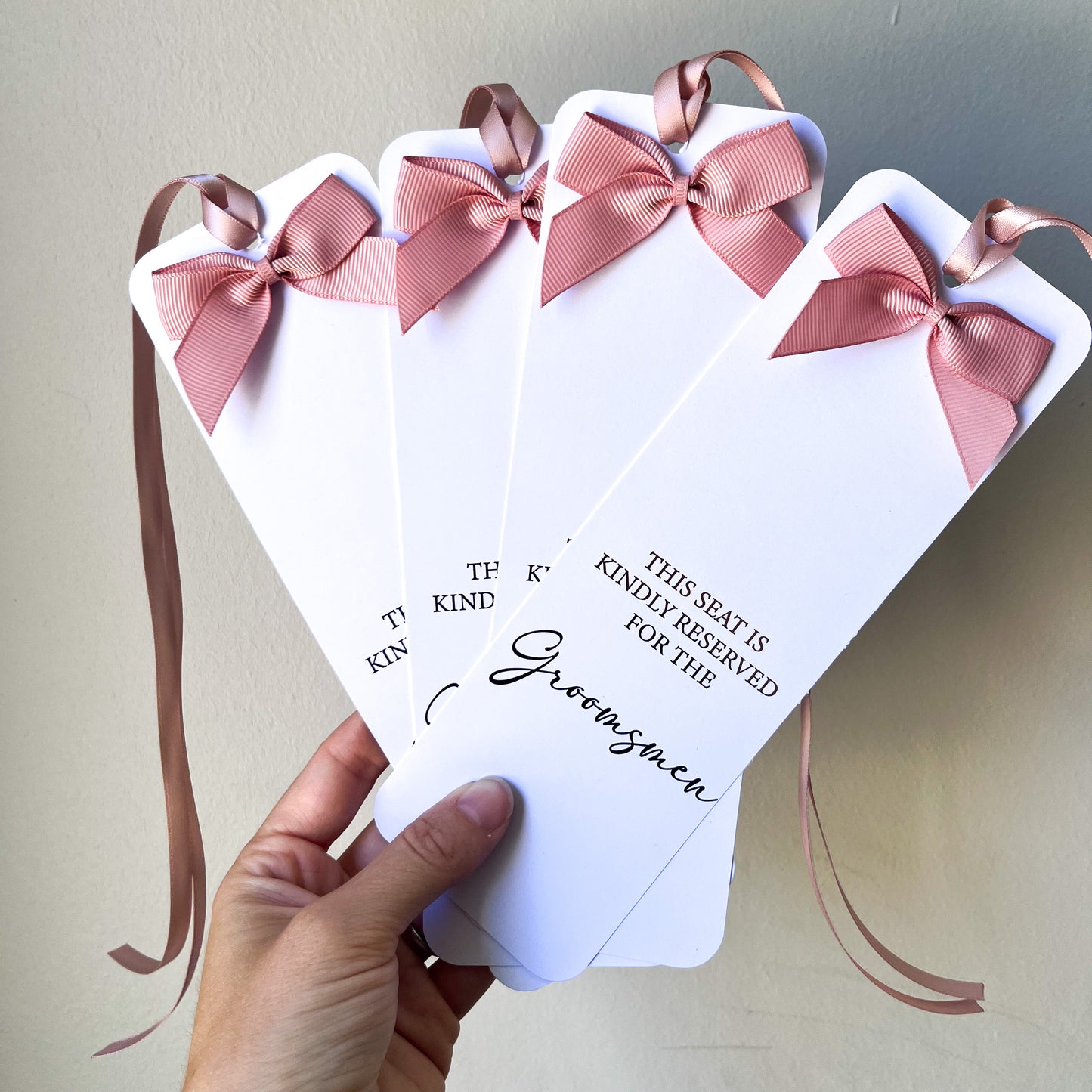 ‘Reserved For’ Wedding Chair Tags