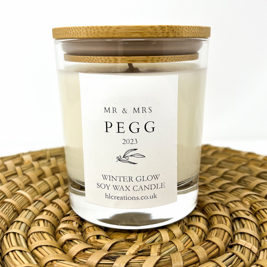 Married Couple Personalised Soy Wax Candle - Mr & Mrs/Mrs & Mrs/Mr & Mr